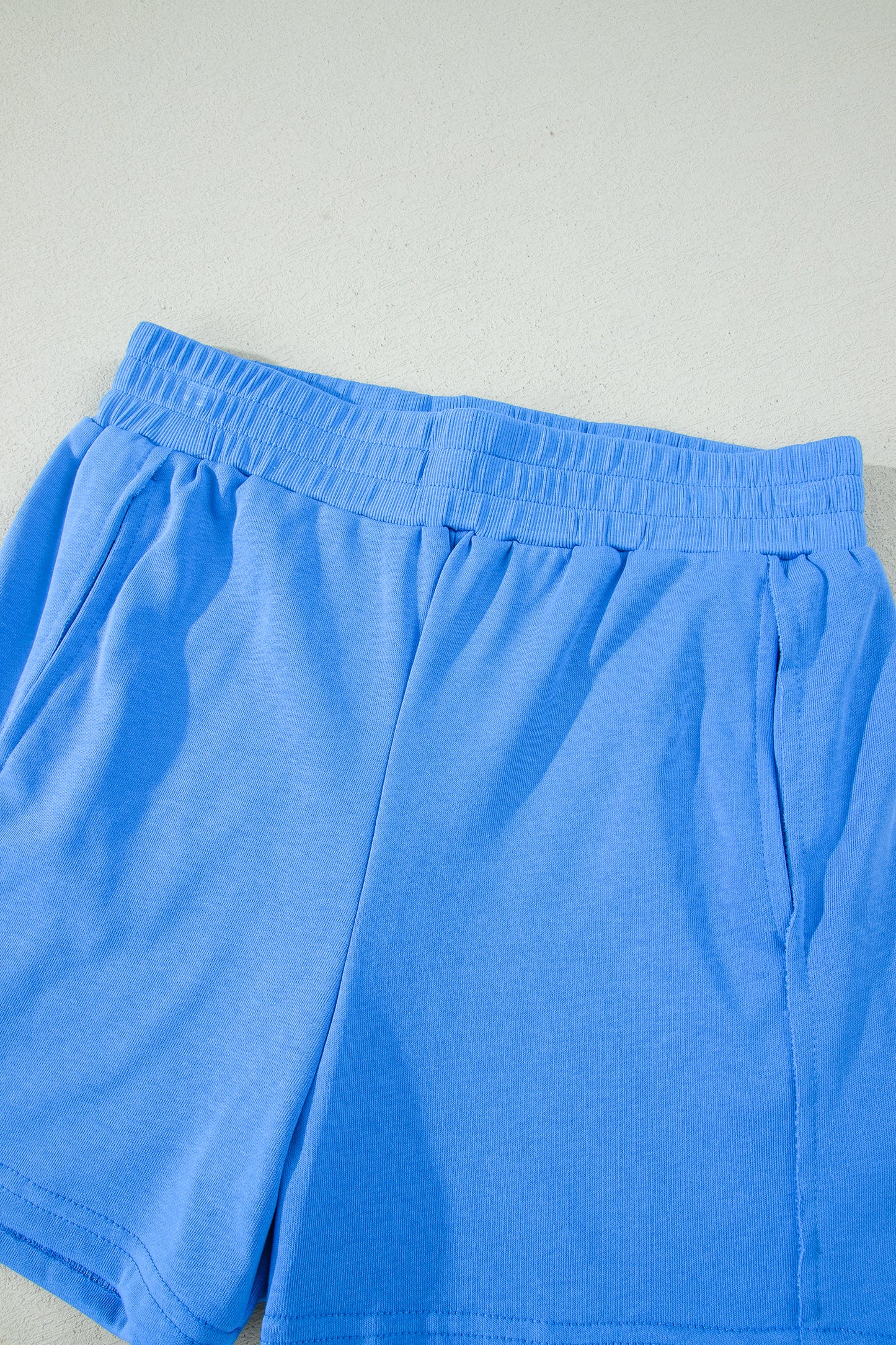 Green Slim Tank Top Elastic High Waist Shorts 2pcs Outfit