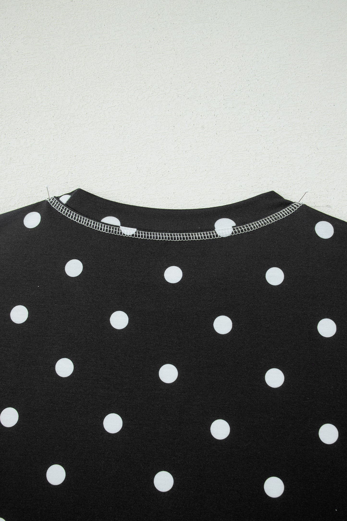 Yellow Exposed Seam Detail Polka Dot Loose Tee Drawstring Shorts Set