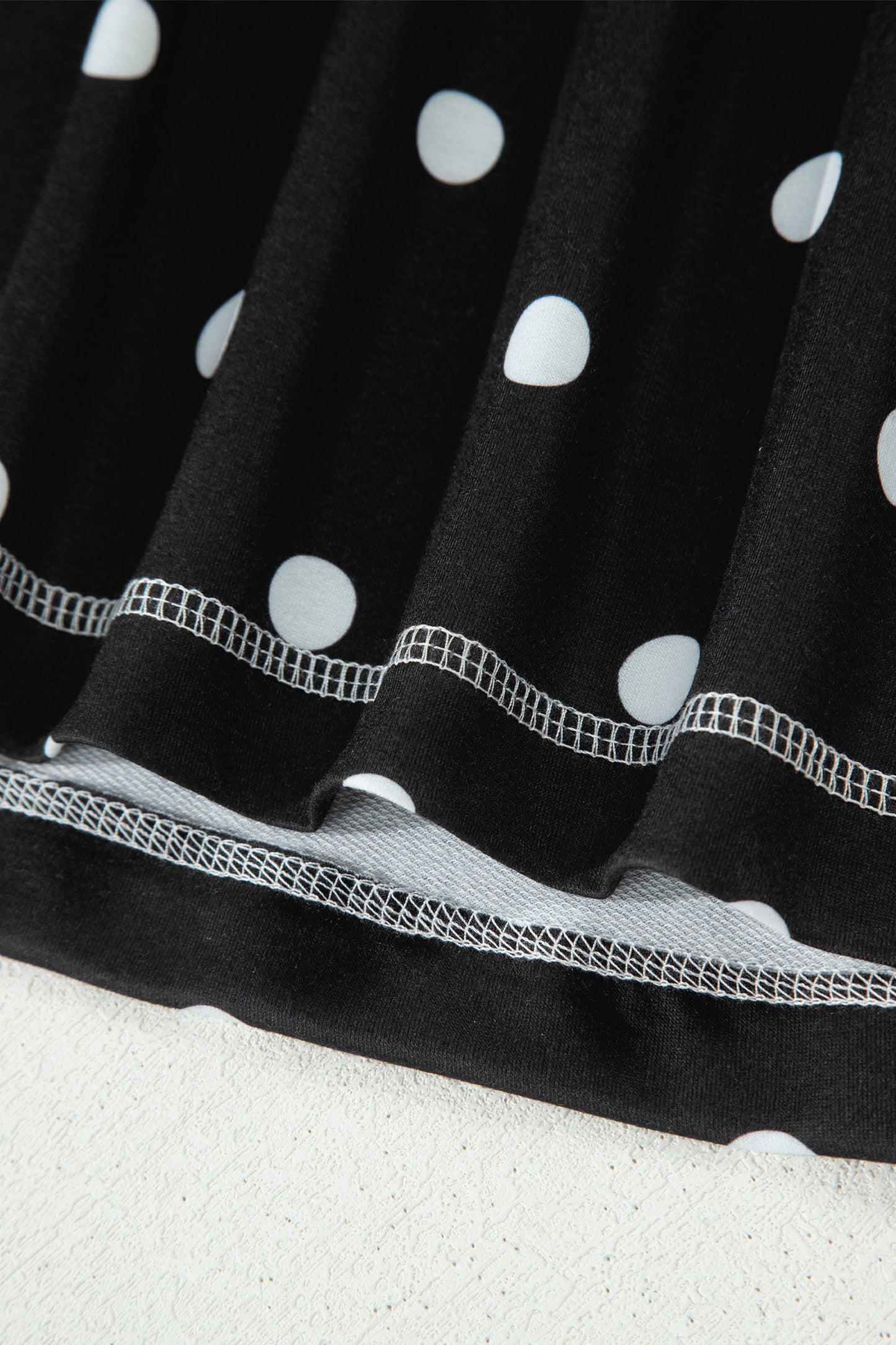 Yellow Exposed Seam Detail Polka Dot Loose Tee Drawstring Shorts Set