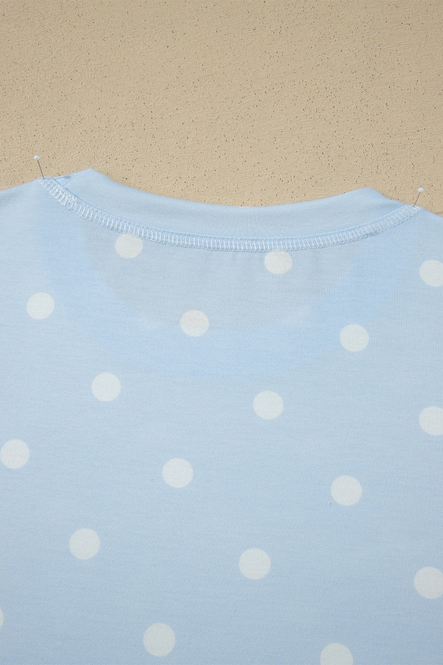 Yellow Exposed Seam Detail Polka Dot Loose Tee Drawstring Shorts Set
