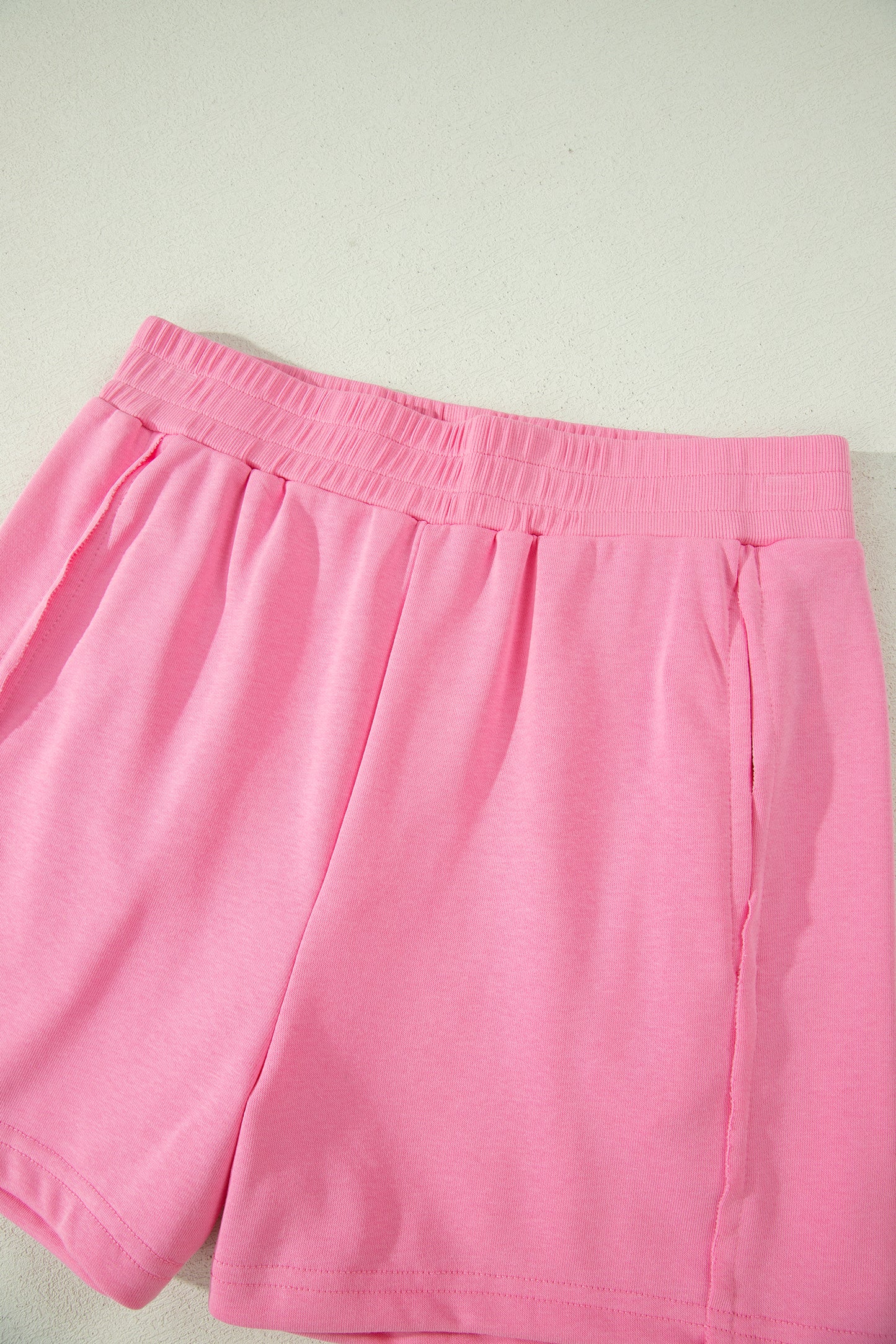 Green Slim Tank Top Elastic High Waist Shorts 2pcs Outfit