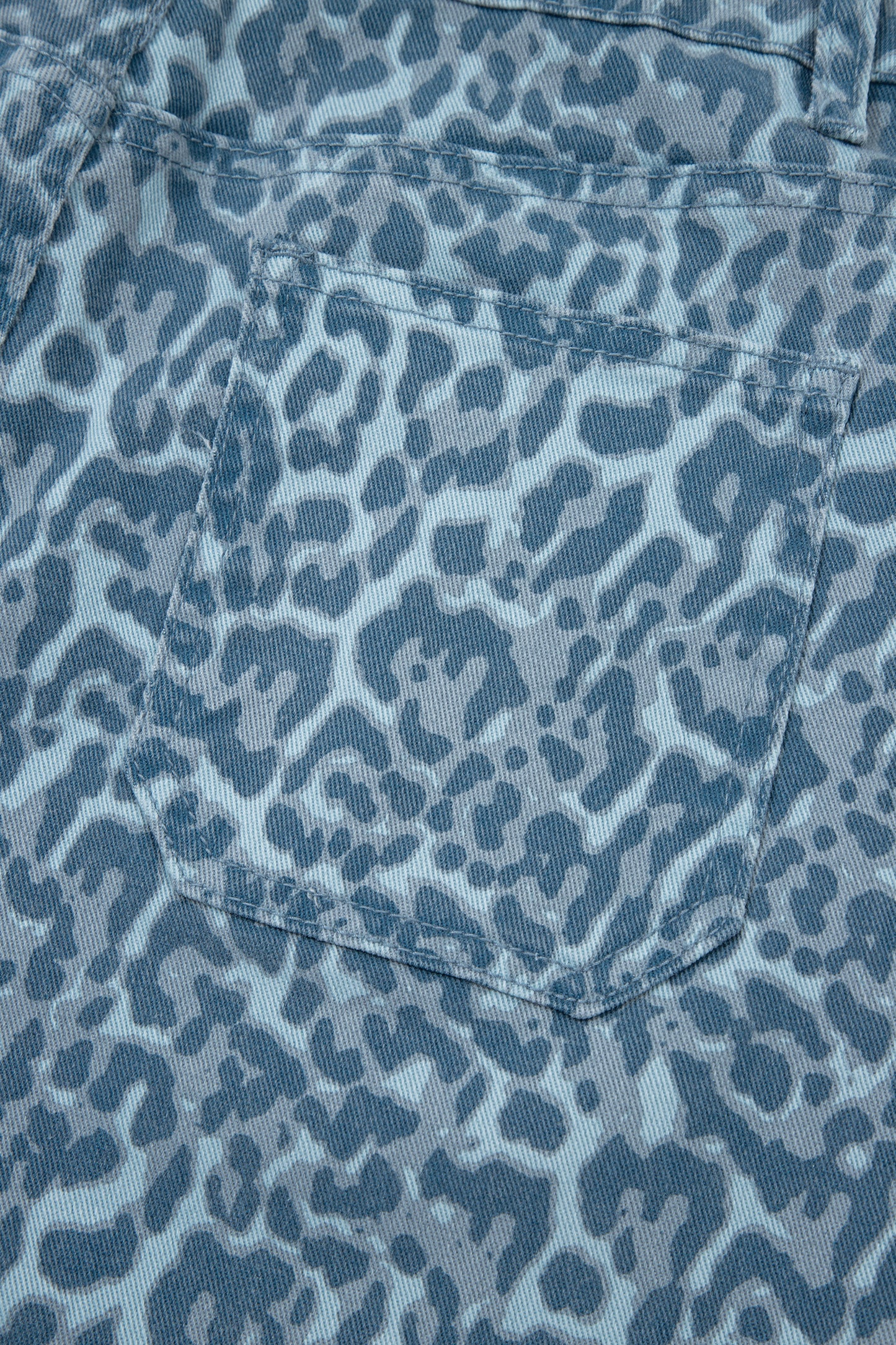Brown Leopard Frayed Edge Wide Leg High Waist Jeans